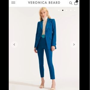 Veronica Beard Long and Lean Dickey Jacket Suit Blazer in Cerulean Blue - Size 0